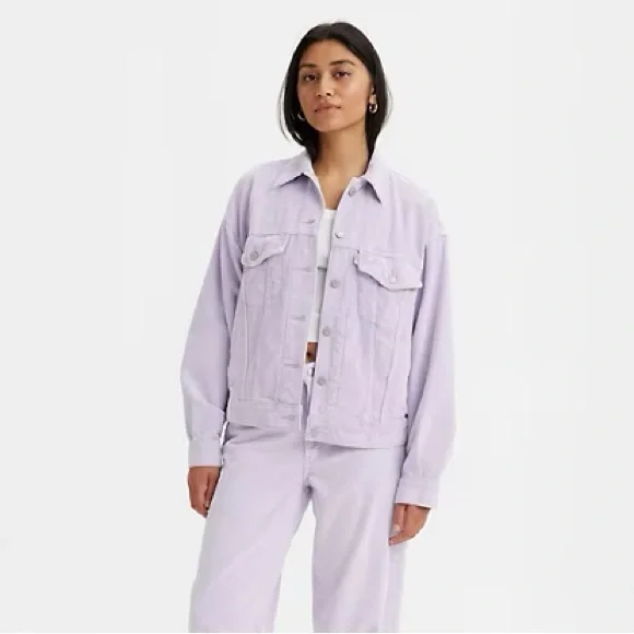 Levi's Fresh '90s Corduroy Trucker Jacket Light Purple Garment Dye